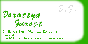 dorottya furszt business card